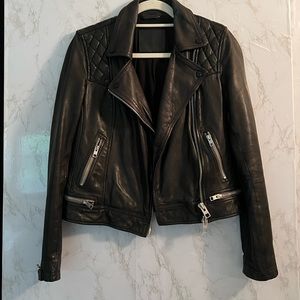 All Saints Leather Jacket Size 4